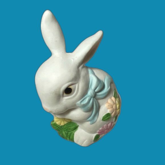 EASTER Fitz/Floyd OCI Omnibus Set 4 Bunny Collection Porcelain Figurines Taiwan - Picture 8 of 11